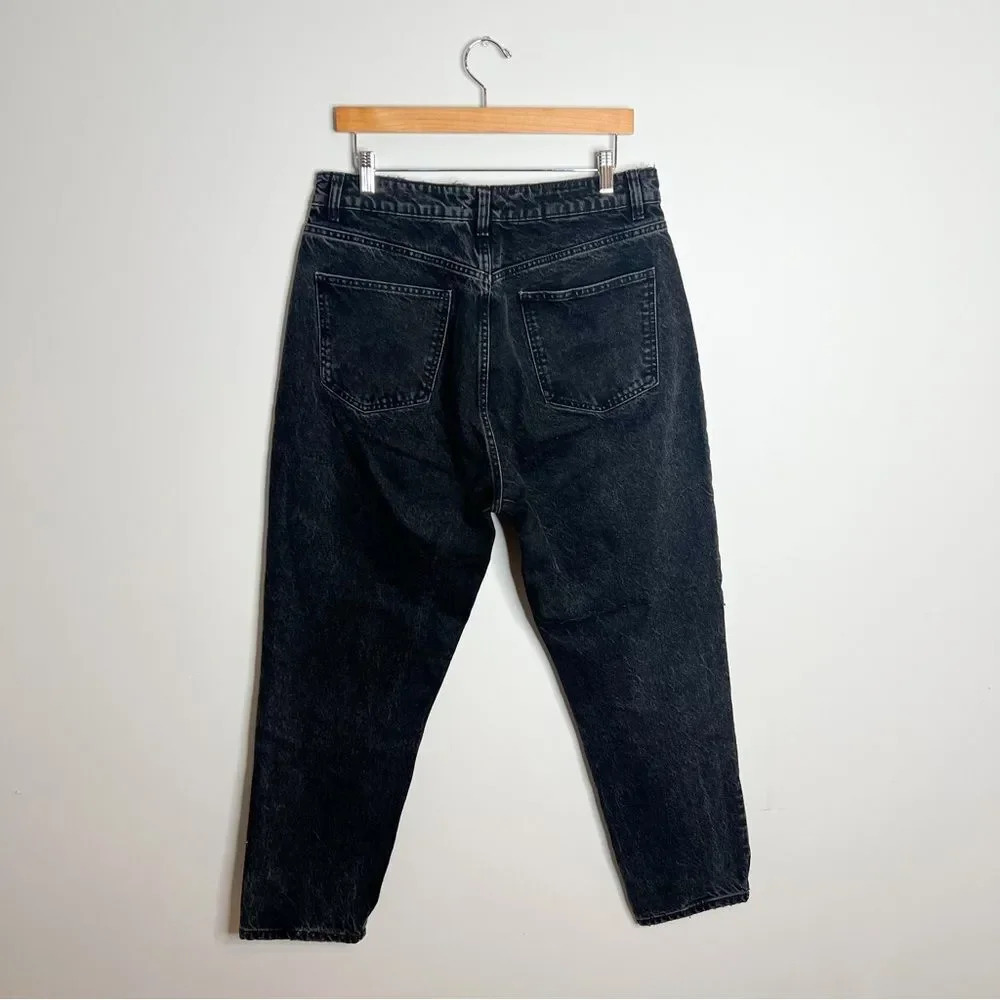 Zara Black Straight Leg Distressed Jeans - Picture 6 of 8